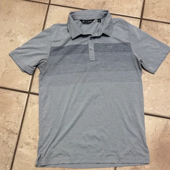 Travis Mathew Light Gray Polo Shirt - Picture 1 of 2